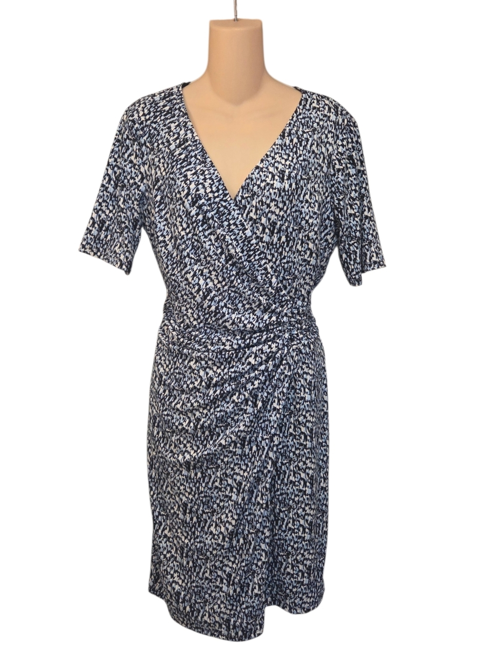 Ann Taylor Blue Wrap Dress Medium Petite NWT